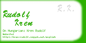 rudolf kren business card